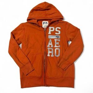 Vintage Aeropostale orange zip up hoodie